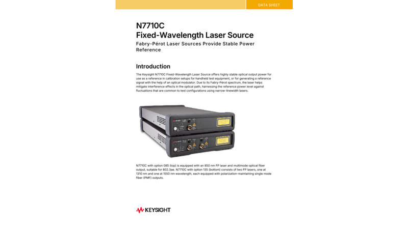 N7710C Fixed-Wavelength Laser Source